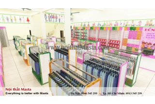 Thiết kế nội thất  shop quần áo thời trang trẻ em - c.Hồng - Bắc Giang